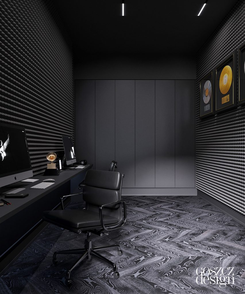 Apartment Modern Retro – GoszczDesign - Retro Apartment Renovation With Metallic Textures